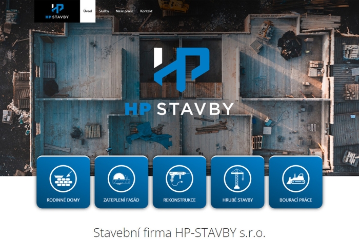 Náhled webu HP Stavby s.r.o
